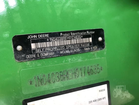 Самохідний обприскувач 2017 JOHN DEERE R4038 — изображение 17